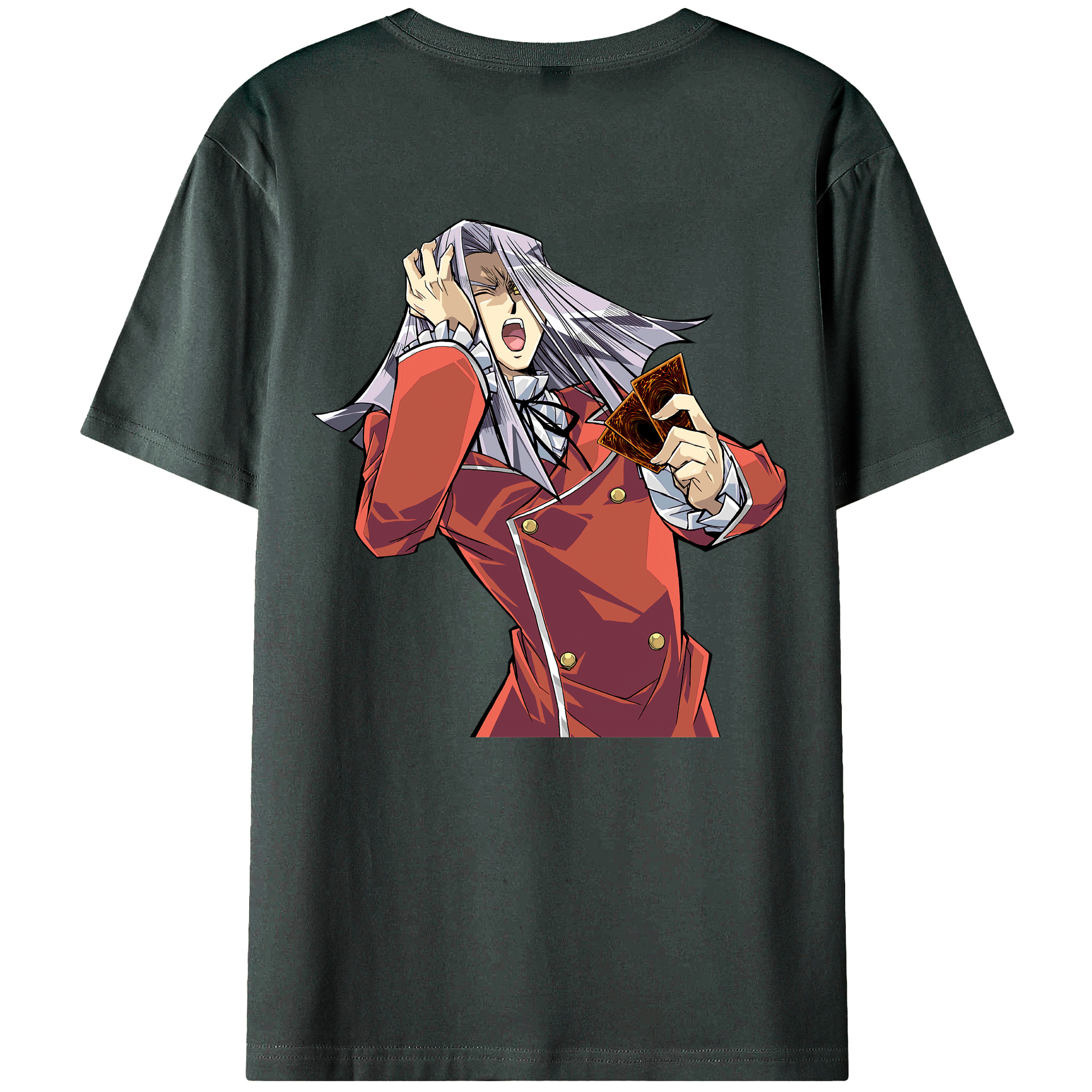 （画像用） 遊☆戯☆王 Yu-Gi-Oh! 綿100％ メンズ半袖Tシャツ（バックプリント） 通気性